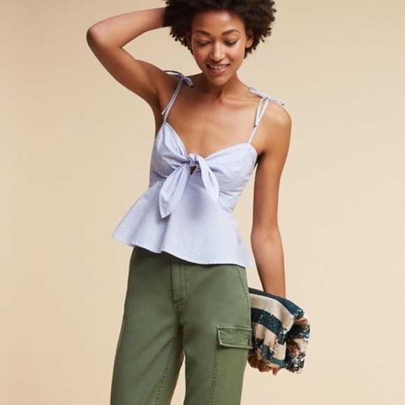 Anthropologie Tops - Anthropologie Maeve Striped Bow Tank Top